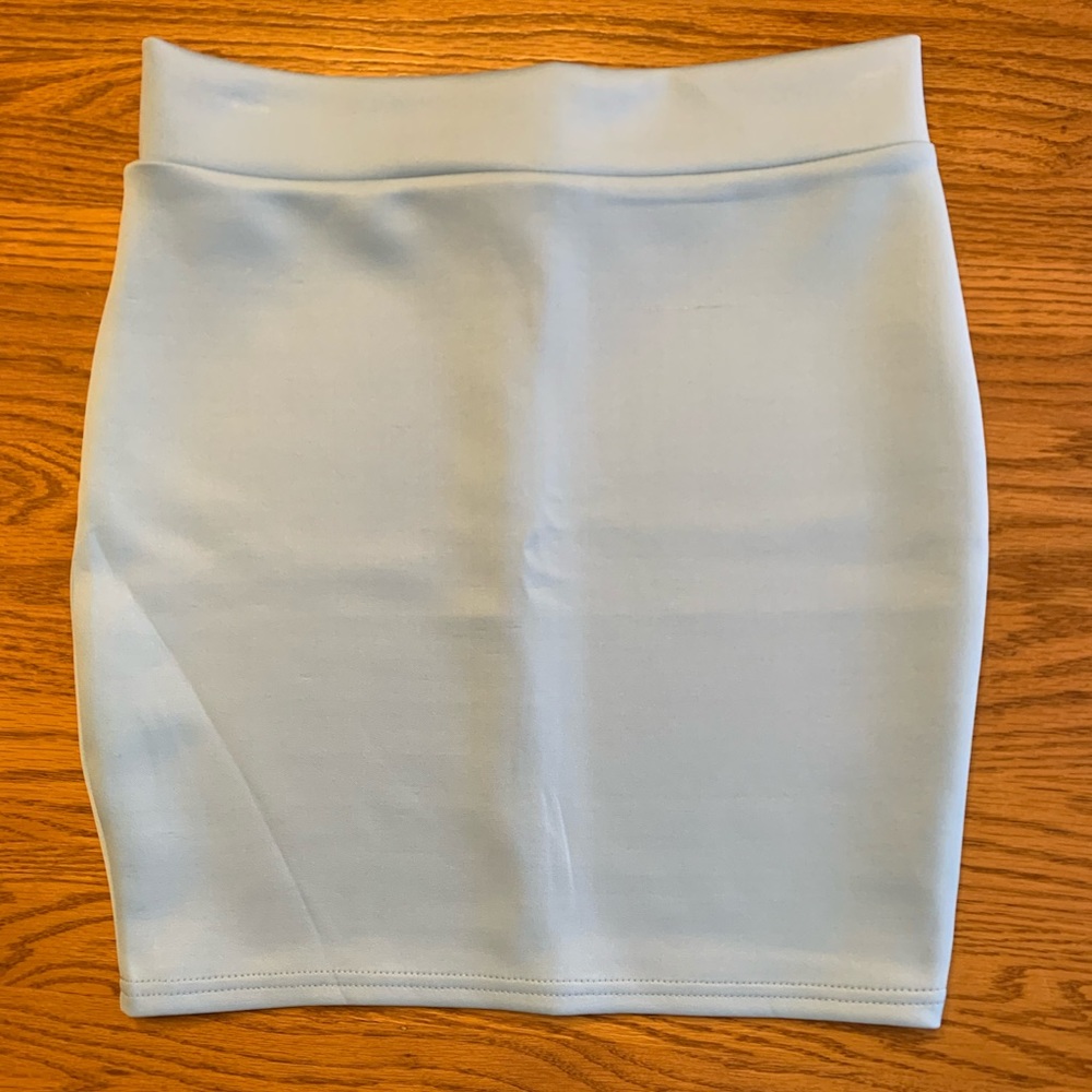 Light blue pencil shirt
